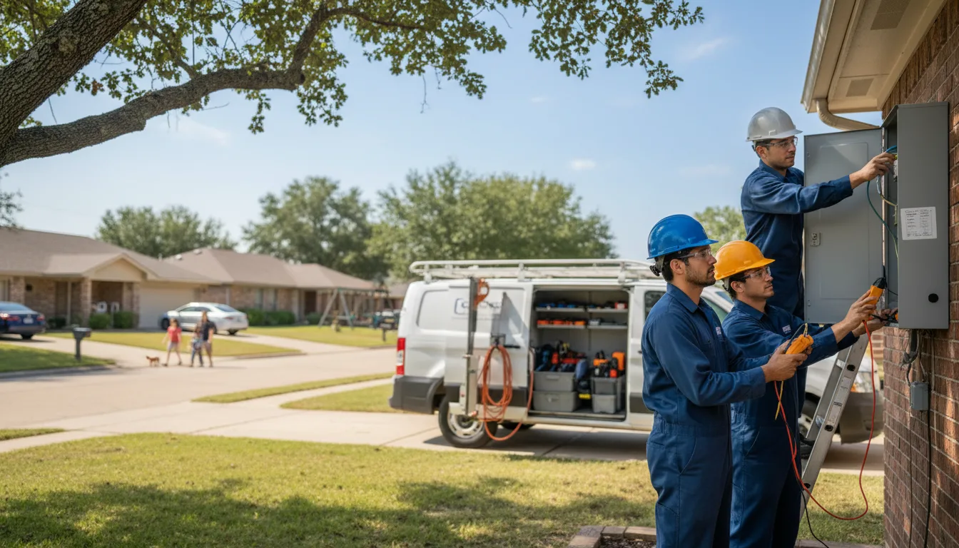 Certified electrician providing emergency electrical services in Olney, TX